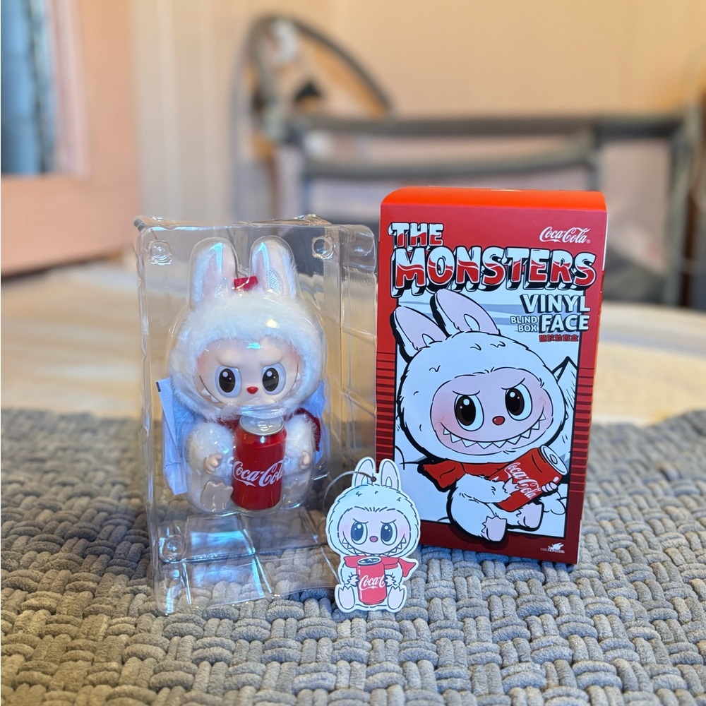 New Open Box POP MART Coca-Cola The Monsters Vinyl Plush Keychain